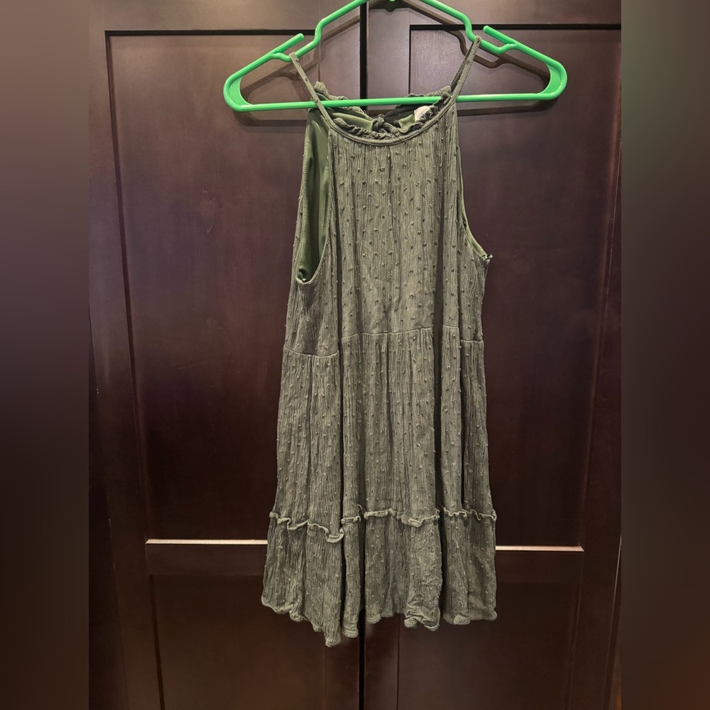 Blue Rain Forest Green Sleeveless dress